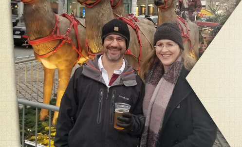 Me and my wife Page at a Copenhagen Christmas market in November 2019
